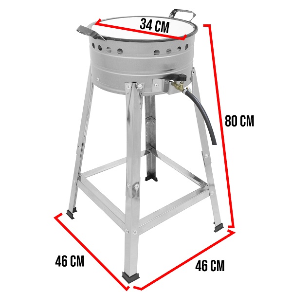 Fritador Fogão Pasteleiro INOX A Gás Tacho 14 Itajobi Shop