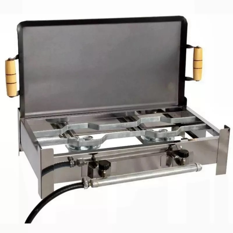 Fogão Fogareiro Inox à Gás 2 Bocas - ITAJOBISHOP - Itajobi Shop
