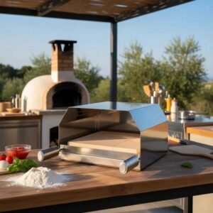 Forno Inox Multiuso P/ Churrasqueira Pizza Costela Frango