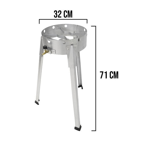 Fogão Fritador Alta Pressão Camping Pesca À Gás Com Disco de Arado Incluso - Imagem 4