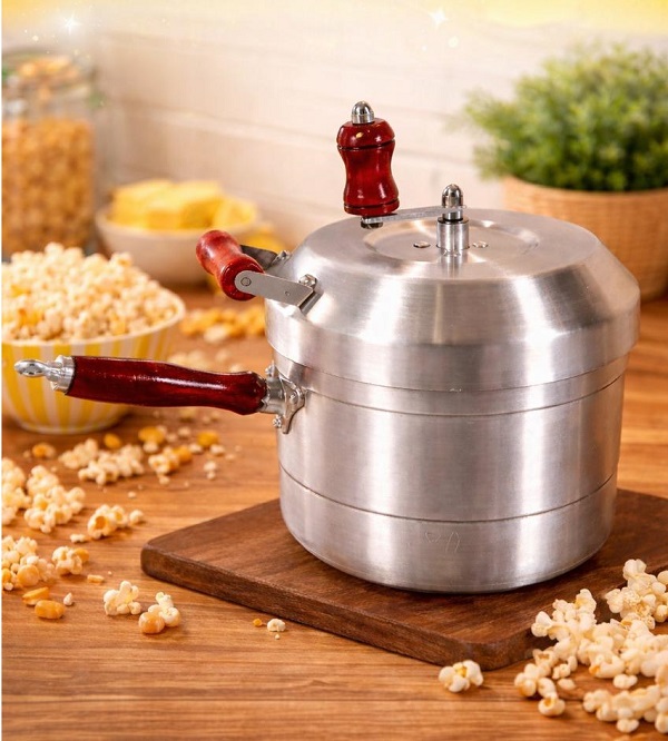 Panela Pipoqueira Profissional Alumínio Repuxado 5L