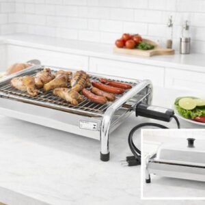 Churrasqueira Elétrica Super Grill Luxo Com Tampa