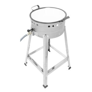 Fritador Fogão Pasteleiro INOX A Gás Com Tacho 16