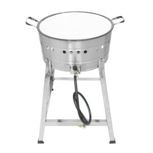 Fritador Fogão Pasteleiro INOX A Gás Com Tacho 18