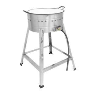 Fritador Fogão Pasteleiro INOX A Gás Com Tacho 22