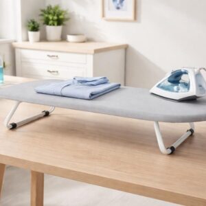 Tábua De Passar Roupa Portátil de Mesa Com Porta Ferro